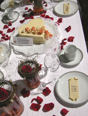 Dekorierte Tische für unseren Tortenservice
