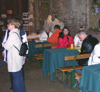 in der gemütlichen Scheune schmeckts